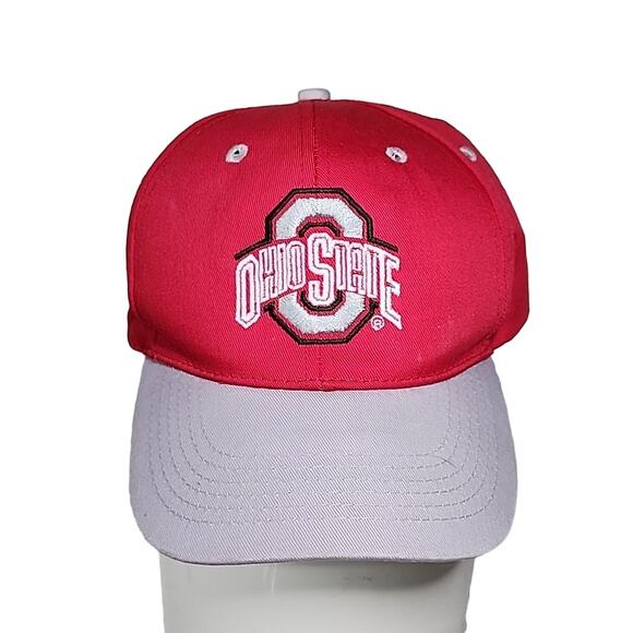 Ohio State OSU Buckeyes Adjustable Unisex Hat Red & Grey - Picture 1 of 7